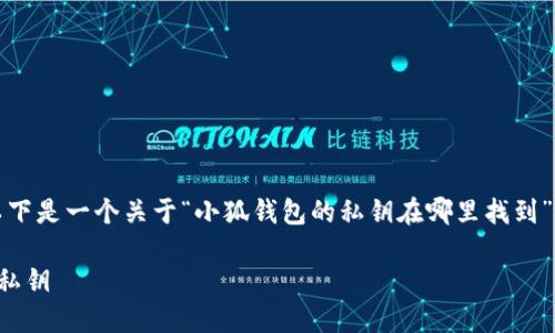 為了符合您的需求，以下是一個關(guān)于“小狐錢包的私鑰在哪里找到”的和相關(guān)內(nèi)容的概述。

如何找到小狐錢包的私鑰